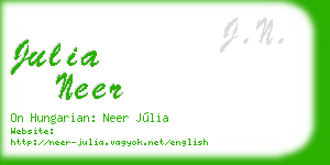 julia neer business card